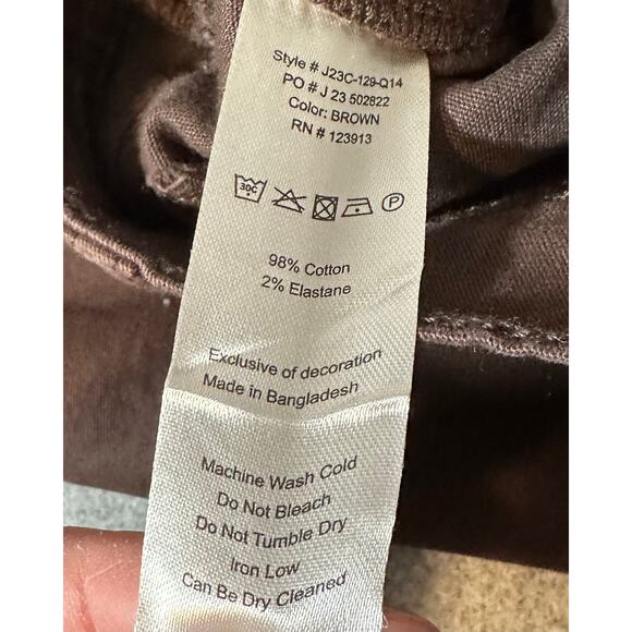 NWT Men's Jachs 5 Pocket Slim Fit Pants 33x30 Brown - Picture 6 of 6